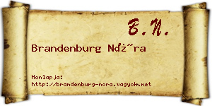 Brandenburg Nóra névjegykártya