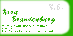 nora brandenburg business card